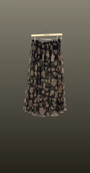 Fusta midi- imprimeu floral