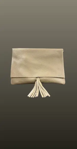 Geanta tip clutch beige