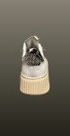 Sneakers albi- detalii aurii