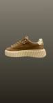 Sneakers maro- detalii aurii