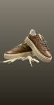 Sneakers maro- detalii aurii