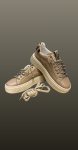 Sneakers beige-detalii aurii