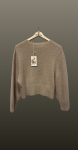 Pulover lejer cu umeri căzuți-beige