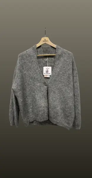 Cardigan boho- cu un nasture