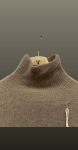Pulover lejer din alpaca- spate alungit-beige