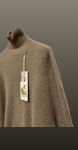 Pulover lejer din alpaca- spate alungit-beige