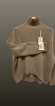 Pulover lejer din alpaca- spate alungit-beige