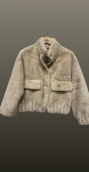 Haină din blană artificială -beige