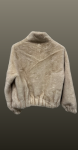 Haină din blană artificială -beige