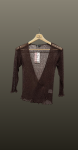 Cardigan scurt-maro