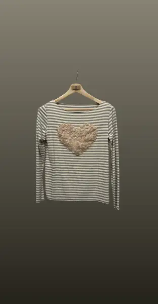 Bluză casual albă-inimă din dantelă 