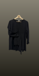 Bluza asimetrica croi lejer-negru