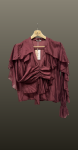 Camasa in V- volane burgundy