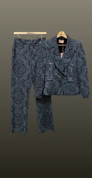 Pantalon cocktail-metalic