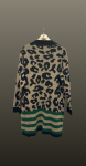 Cardigan tricot animal print