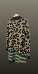 Cardigan tricot animal print