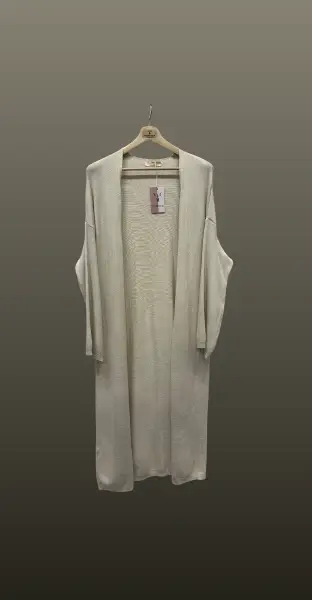 Cardigan lung din tricot fin
