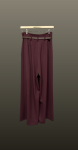 Pantalon larg cu pense- burgundy