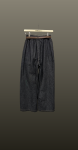 Pantalon  larg din bumbac- negru