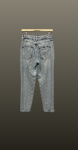 Jeans cu brodatura- albastru