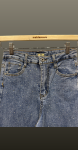 Jeans cu aplicatii cristal- albastru