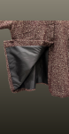 Palton maneca scurta burgundy