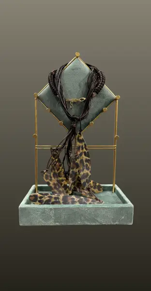 Colier lung- frunzulite animal print