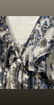 Rochie midi decolteu- albastru