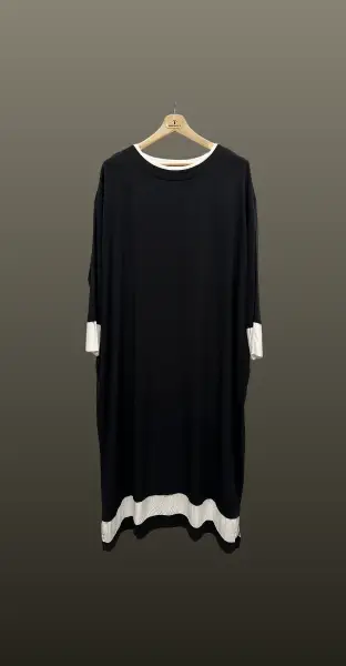 Rochie lunga cu buzunare- negru