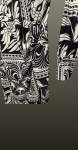 Rochie imprimeu- alb/negru