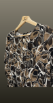 Rochie imprimeu- maro/beige