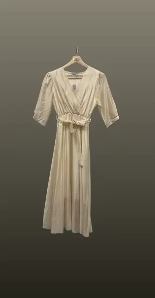 Rochie diafana- nude auriu