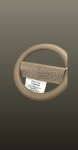 Brau lat cu catarama rotunda- beige