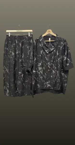Pantalon drept-gri