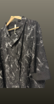 Cămașă oversized-negru si argintiu