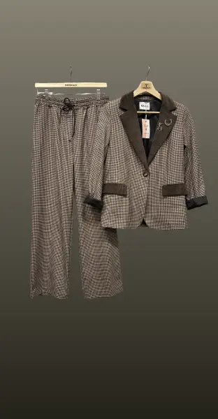 Pantalon houndstooth