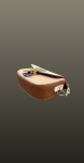 Geanta mica postas beige- multicolor