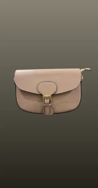 Geanta medie tip postas- beige-cacao