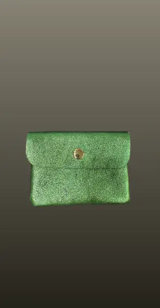 Portofel mic verde- metalizat